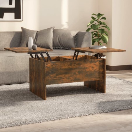 Tavolino da Salotto Rovere Fumo 80x50x42,5 cm Legno Multistrato