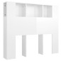 Testiera con Scomparti Bianco Lucido 120x18,5x104,5 cm Testiera con Scomparti Bianco Lucido 120x18,5x104,5 cm
