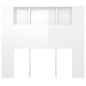 Testiera con Scomparti Bianco Lucido 120x18,5x104,5 cm Testiera con Scomparti Bianco Lucido 120x18,5x104,5 cm