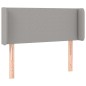 Testiera ad Orecchio Grigio Chiaro 83x16x78/88 cm in Tessuto Testiera ad Orecchio Grigio Chiaro 83x16x78/88 cm in Tessuto
