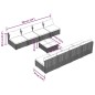 Set Divani da Giardino 9 pz con Cuscini in Polyrattan Marrone