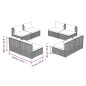 Set Divani da Giardino 8 pz con Cuscini in Polyrattan Marrone Set Divani da Giardino 8 pz con Cuscini in Polyrattan Marrone