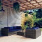 Set Divani da Giardino 6 pz con Cuscini in Polyrattan Grigio Set Divani da Giardino 6 pz con Cuscini in Polyrattan Grigio