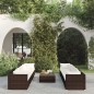 Set Divani da Giardino 9 pz con Cuscini in Polyrattan Marrone Set Divani da Giardino 9 pz con Cuscini in Polyrattan Marrone