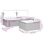 Set Divani da Giardino con Cuscini 3 pz in Polyrattan Nero Set Divani da Giardino con Cuscini 3 pz in Polyrattan Nero