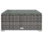 Set Divani da Giardino 5 pz con Cuscini in Polyrattan Grigio Set Divani da Giardino 5 pz con Cuscini in Polyrattan Grigio