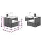 Set Divani da Giardino 4 pz con Cuscini in Polyrattan Marrone Set Divani da Giardino 4 pz con Cuscini in Polyrattan Marrone