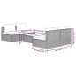 vidaXL Set Divani da Giardino 5 pz con Cuscini in Polyrattan Marrone vidaXL Set Divani da Giardino 5 pz con Cuscini in Polyrattan Marrone