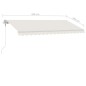 vidaXL Tenda Automatica con Sensore Vento e LED 450x350 cm Crema vidaXL Tenda Automatica con Sensore Vento e LED 450x350 cm Crema