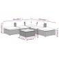 Set Divani da Giardino 6 pz con Cuscini in Polyrattan Marrone Set Divani da Giardino 6 pz con Cuscini in Polyrattan Marrone