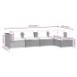 Set Divano da Giardino 5 pz con Cuscini in Polyrattan Nero