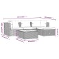 Set Divani da Giardino 5 pz con Cuscini in Polyrattan Nero Set Divani da Giardino 5 pz con Cuscini in Polyrattan Nero