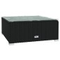 Set Salotto da Giardino 5 pz con Cuscini in Polyrattan Nero Set Salotto da Giardino 5 pz con Cuscini in Polyrattan Nero