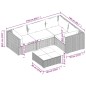 Set Salotto da Giardino 5 pz con Cuscini in Polyrattan Nero Set Salotto da Giardino 5 pz con Cuscini in Polyrattan Nero