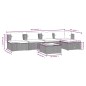 Set Salotto da Giardino 6 pz con Cuscini in Polyrattan Nero Set Salotto da Giardino 6 pz con Cuscini in Polyrattan Nero