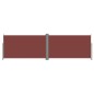 Tenda da Sole Laterale Retrattile Marrone 160x600 cm Tenda da Sole Laterale Retrattile Marrone 160x600 cm