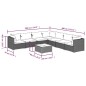 Set Salotto da Giardino 8 pz con Cuscini in Polyrattan Nero Set Salotto da Giardino 8 pz con Cuscini in Polyrattan Nero