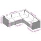Set Divani da Giardino con Cuscini 5 pz in Polyrattan Nero Set Divani da Giardino con Cuscini 5 pz in Polyrattan Nero