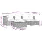 Set Divani da Giardino 5 pz con Cuscini in Polyrattan Marrone Set Divani da Giardino 5 pz con Cuscini in Polyrattan Marrone