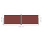 Tenda da Sole Laterale Retrattile Marrone 160x600 cm Tenda da Sole Laterale Retrattile Marrone 160x600 cm
