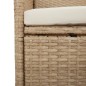 Set da Pranzo da Giardino 9 pz con Cuscini Beige in Polyrattan