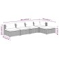 Set Divani da Giardino 5 pz con Cuscini in Polyrattan Marrone Set Divani da Giardino 5 pz con Cuscini in Polyrattan Marrone