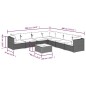 vidaXL Set Divani da Giardino 8 pz con Cuscini in Polyrattan Nero vidaXL Set Divani da Giardino 8 pz con Cuscini in Polyrattan Nero
