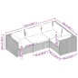 Set Divani da Giardino 4 pz con Cuscini in Polyrattan Nero Set Divani da Giardino 4 pz con Cuscini in Polyrattan Nero