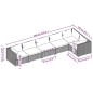 Set Divani da Giardino 6 pz con Cuscini in Polyrattan Marrone Set Divani da Giardino 6 pz con Cuscini in Polyrattan Marrone