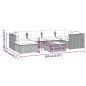 Set Divani da Giardino 7 pz con Cuscini in Polyrattan Marrone Set Divani da Giardino 7 pz con Cuscini in Polyrattan Marrone