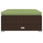 Set Divani da Giardino 9 pz con Cuscini in Polyrattan Marrone Set Divani da Giardino 9 pz con Cuscini in Polyrattan Marrone