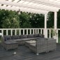 vidaXL Set Divani da Giardino 10 pz con Cuscini in Polyrattan Grigio vidaXL Set Divani da Giardino 10 pz con Cuscini in Polyrattan Grigio