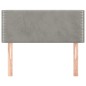 Testiera Grigio Chiaro 90x5x78/88 cm in Velluto