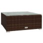 Set Divani da Giardino 11 pz con Cuscini in Polyrattan Marrone Set Divani da Giardino 11 pz con Cuscini in Polyrattan Marrone