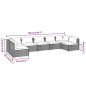 Set Divani da Giardino 7 pz con Cuscini in Polyrattan Nero Set Divani da Giardino 7 pz con Cuscini in Polyrattan Nero