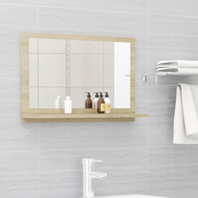 Specchio da Bagno Rovere Sonoma 60x10,5x37 cm in Truciolato Specchio da Bagno Rovere Sonoma 60x10,5x37 cm in Truciolato