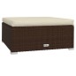 Set Divani da Giardino 8 pz con Cuscini in Polyrattan Marrone Set Divani da Giardino 8 pz con Cuscini in Polyrattan Marrone