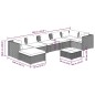 Set Divani da Giardino 8 pz con Cuscini in Polyrattan Marrone Set Divani da Giardino 8 pz con Cuscini in Polyrattan Marrone