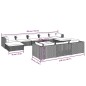 Set Divani da Giardino 11 pz con Cuscini in Polyrattan Marrone Set Divani da Giardino 11 pz con Cuscini in Polyrattan Marrone