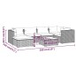 Set Salotto da Giardino 7 pz con Cuscini in Polyrattan Nero