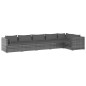 Set Divani da Giardino con Cuscini 6 pz in Polyrattan Grigio Set Divani da Giardino con Cuscini 6 pz in Polyrattan Grigio