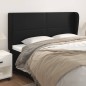 Testiera ad Orecchio Nera 183x23x118/128 cm in Similpelle Testiera ad Orecchio Nera 183x23x118/128 cm in Similpelle