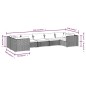 Set Divani da Giardino 7 pz con Cuscini in Polyrattan Marrone