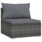 vidaXL Set Divani da Giardino 12 pz con Cuscini in Polyrattan Grigio vidaXL Set Divani da Giardino 12 pz con Cuscini in Polyrattan Grigio