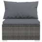 vidaXL Set Divani da Giardino 12 pz con Cuscini in Polyrattan Grigio vidaXL Set Divani da Giardino 12 pz con Cuscini in Polyrattan Grigio