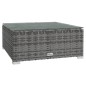 vidaXL Set Divani da Giardino 12 pz con Cuscini in Polyrattan Grigio vidaXL Set Divani da Giardino 12 pz con Cuscini in Polyrattan Grigio