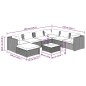 Set Divani da Giardino 8 pz con Cuscini in Polyrattan Nero Set Divani da Giardino 8 pz con Cuscini in Polyrattan Nero