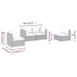 Set Divani da Giardino 4 pz con Cuscini in Polyrattan Nero Set Divani da Giardino 4 pz con Cuscini in Polyrattan Nero