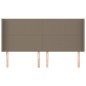 Testiera ad Orecchio Tortora 163x16x118/128 cm in Tessuto Testiera ad Orecchio Tortora 163x16x118/128 cm in Tessuto