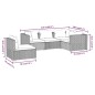 Set Divani da Giardino 5 pz con Cuscini in Polyrattan Grigio Set Divani da Giardino 5 pz con Cuscini in Polyrattan Grigio
